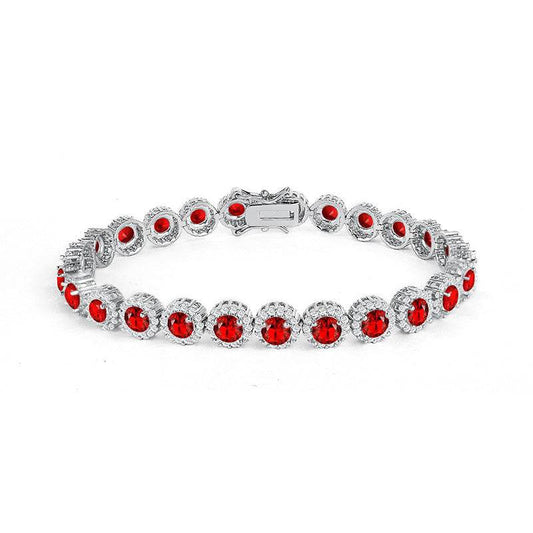 High-end Fashion Bracelet Hip Hop Single Row Full Rhinestone Zircon - MYLUXURY LANE ENTERPRISE