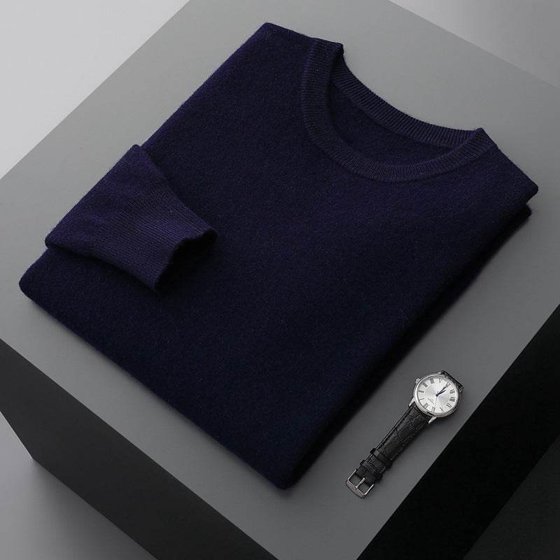 Autumn And Winter New Sweater Men's Round-neck Long-sleeved Pullover Casual Knitted - MYLUXURY LANE ENTERPRISE