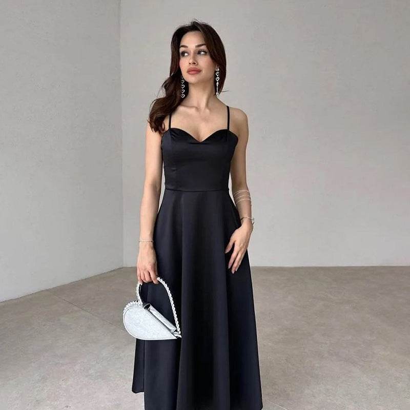 Summer Slim Satin Strap Women Dress - MYLUXURY LANE ENTERPRISE