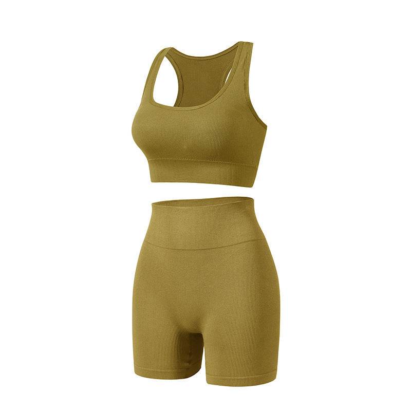 Women's Wireless Sports Yoga Bra And Shorts Suit - MYLUXURY LANE ENTERPRISE