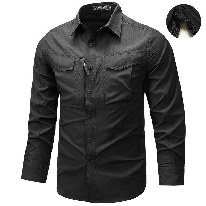 Men's Workwear Long Sleeve Shirt Outdoor Casual Thin Sports Jacket - MYLUXURY LANE ENTERPRISE