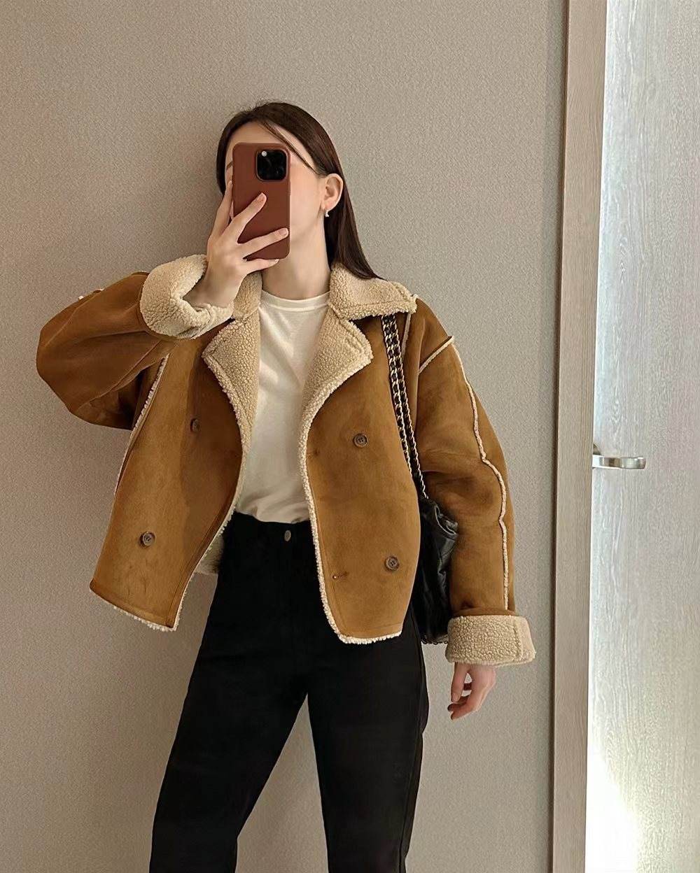 Double Breasted Pure Color Thickened Coat - MYLUXURY LANE ENTERPRISE