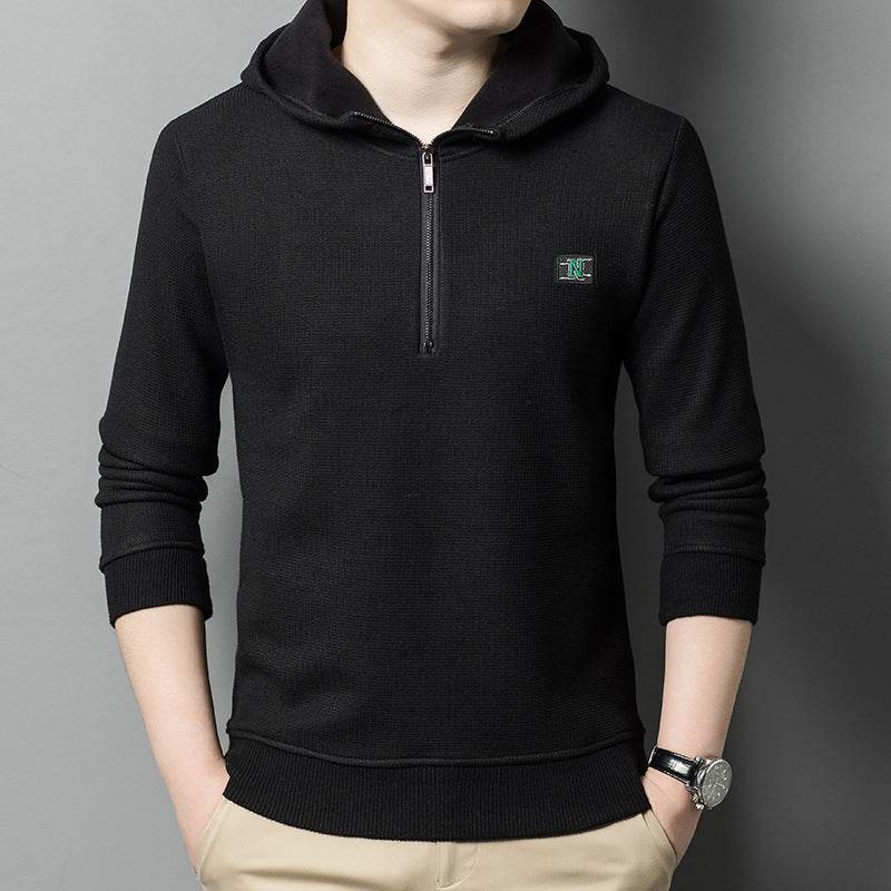 Men's Fleece-lined Breathable Casual And Comfortable Wool Hooded Sweater - MYLUXURY LANE ENTERPRISE