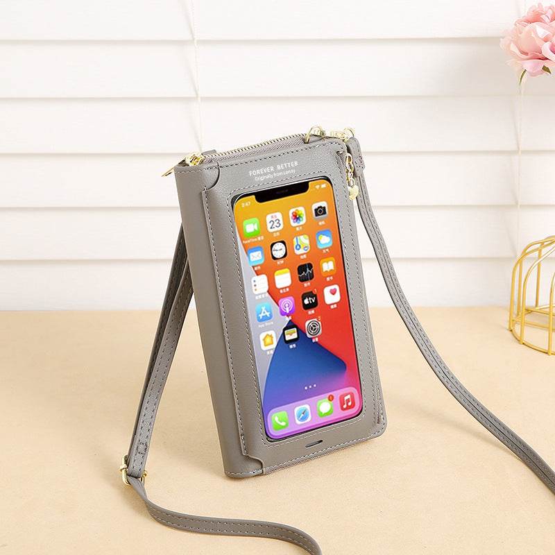 Women's Touch Screen Phone Bag Crossbody Transparent Mini - MYLUXURY LANE ENTERPRISE
