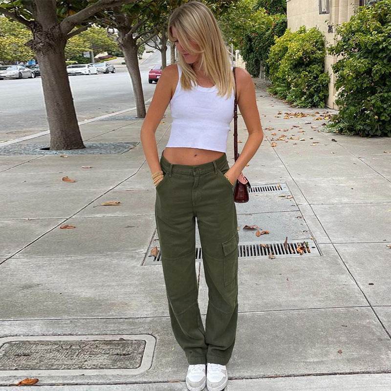 Women's Loose High-waist Straight-leg Casual Trousers - MYLUXURY LANE ENTERPRISE