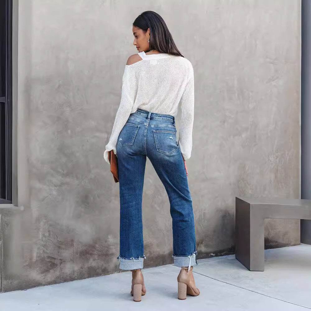 Women's Fashion Individual Casual Loose Jeans - MYLUXURY LANE ENTERPRISE