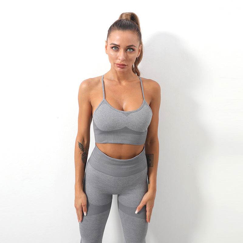 Sports Sling Bra High Elastic Tight Fitness Pants Suit Women - MYLUXURY LANE ENTERPRISE