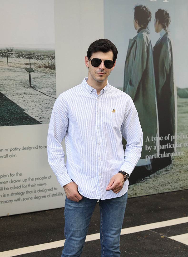 Casual Long-sleeved Shirt Plus Size Men - MYLUXURY LANE ENTERPRISE