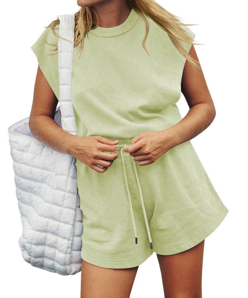 Summer Sleeveless Backless Jumpsuit Casual Loose Top And Drawstring Shorts Overall For Womens Clothing - MYLUXURY LANE ENTERPRISE