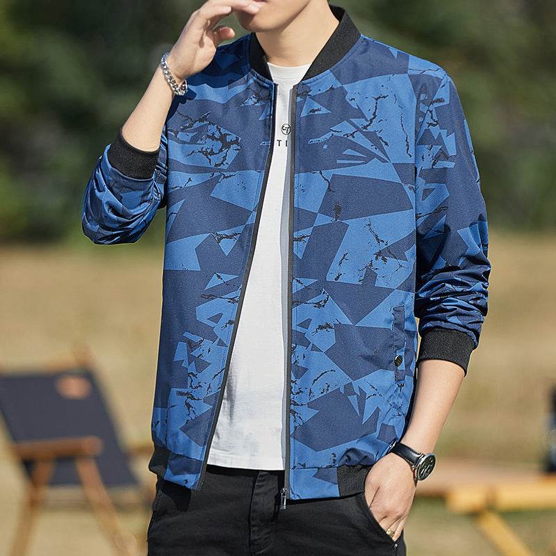 Men's Jacket Stand Collar Casual Baseball Uniform Thin Camouflage Jacket - MYLUXURY LANE ENTERPRISE