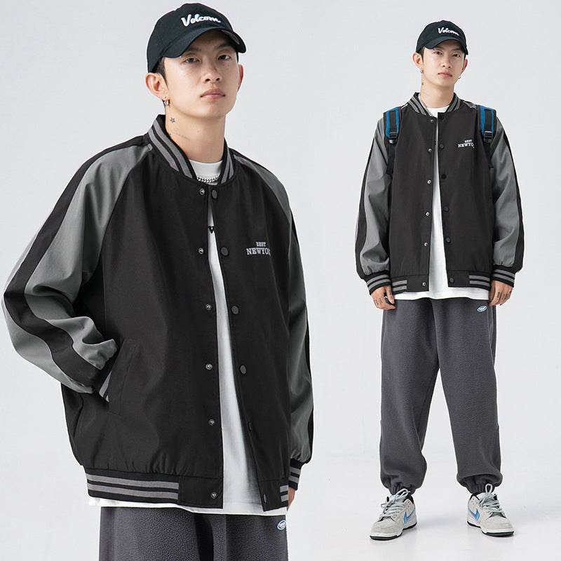 Contrast Color Design Baseball Jacket Trend - MYLUXURY LANE ENTERPRISE