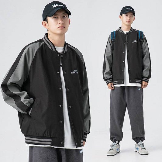 Contrast Color Design Baseball Jacket Trend - MYLUXURY LANE ENTERPRISE