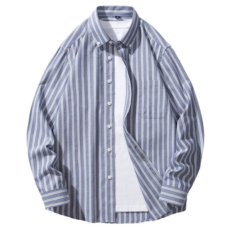 Men's Oxford Long-sleeved Shirt - MYLUXURY LANE ENTERPRISE