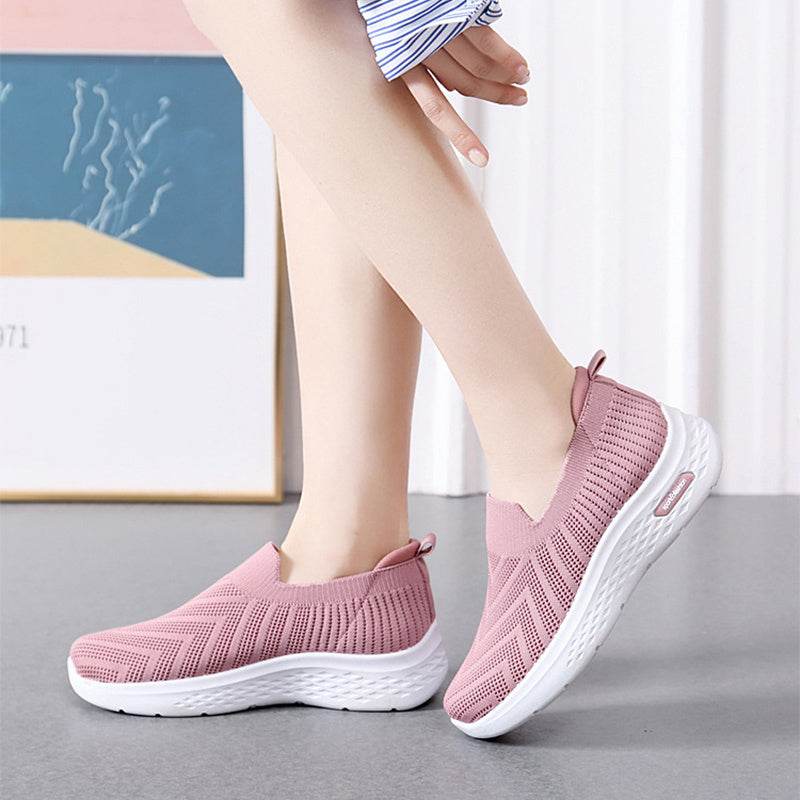 Casual Mesh Shoes Sock Slip On Flat Shoes For Women Sneakers Casual Soft Sole Walking Sports Shoe - MYLUXURY LANE ENTERPRISE