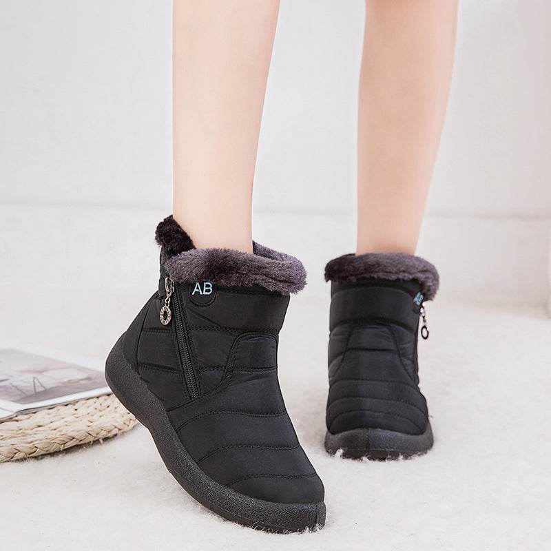 Waterproof Snow Boots Plush Warm Winter Shoes Casual Lightweight Ankle Boots - MYLUXURY LANE ENTERPRISE