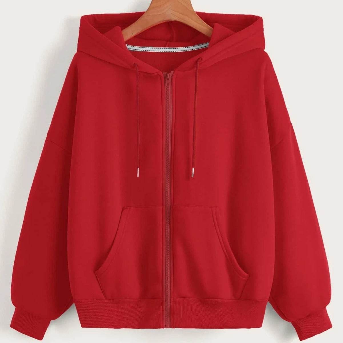 New Outdoor Drawstring Hoodie Zipper Pocket Casual Sweatshirt - MYLUXURY LANE ENTERPRISE