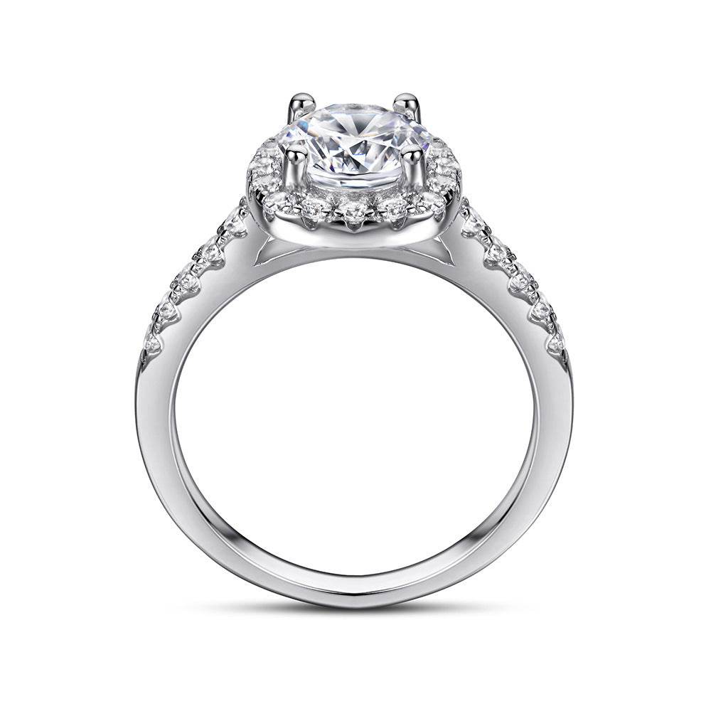 Women's Fashion Sterling Silver Zircon Wedding Ring - MYLUXURY LANE ENTERPRISE