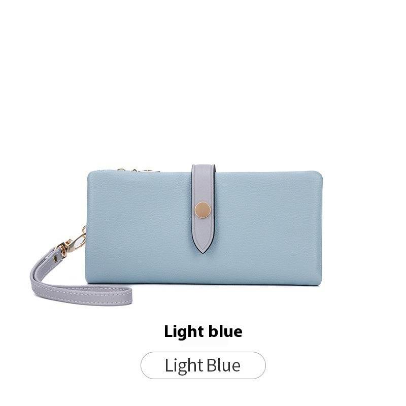 Women's Wallet Contrast Color Hasp Long Zipper Multi-functional Simple Fashion Clutch - MYLUXURY LANE ENTERPRISE