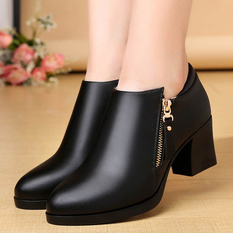 Fashion Personality Autumn Soft Leather Ladies Shoes - MYLUXURY LANE ENTERPRISE