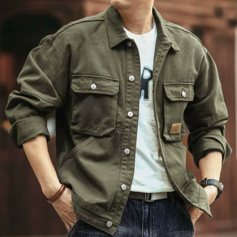 High-grade Overalls Loose American Retro Lapels Jacket - MYLUXURY LANE ENTERPRISE