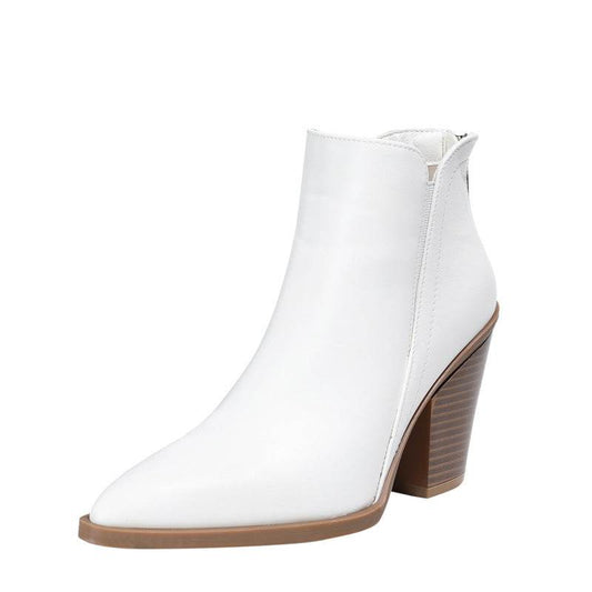 Thick High Heel Martin Boots New Winter Slimming Back Zipper Non-slip Female Boots - MYLUXURY LANE ENTERPRISE