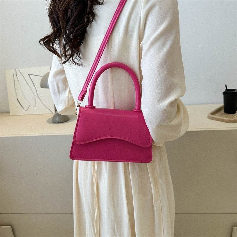 Fashion Messenger Bag Simple Solid Color Tote - MYLUXURY LANE ENTERPRISE