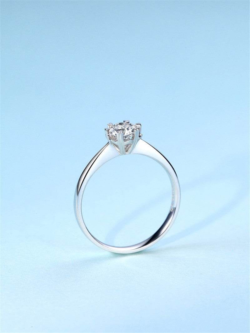 Half Of The Country Simulation Small Diamond Wedding Ring - MYLUXURY LANE ENTERPRISE
