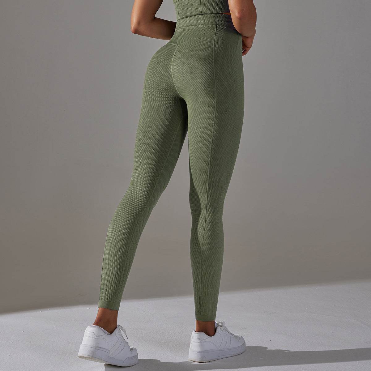 Women's Fashion Seamless Knitted Hip High Waist Belly Contracting Yoga Pants - MYLUXURY LANE ENTERPRISE