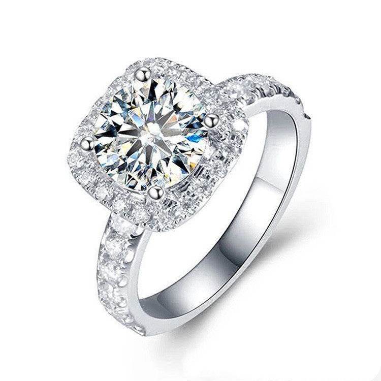 Four Claw Square Moissanite Diamond Ring - MYLUXURY LANE ENTERPRISE
