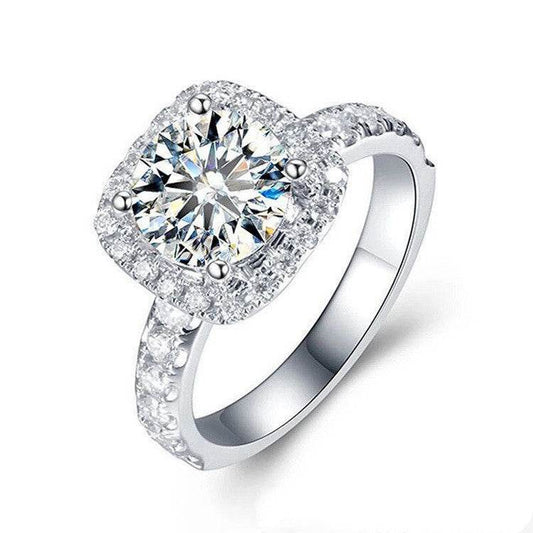 Four Claw Square Moissanite Diamond Ring - MYLUXURY LANE ENTERPRISE