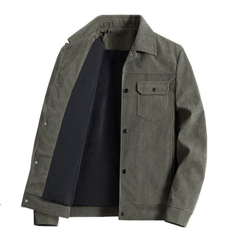 Corduroy Coat Men's Labor Jacket Fleece-lined - MYLUXURY LANE ENTERPRISE