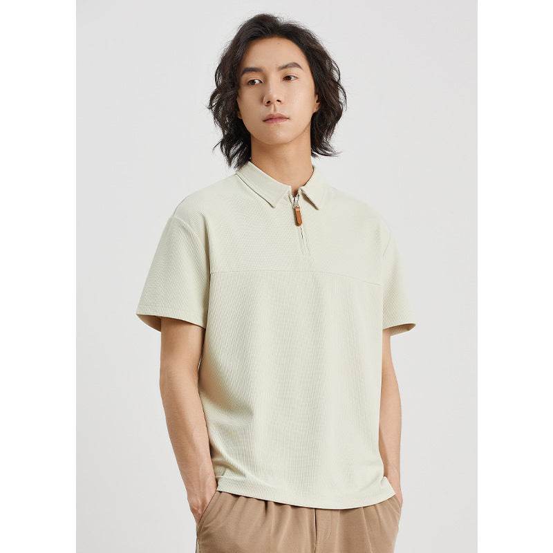 Mesh Waffle Lapel Polo Shirt T-shirt - MYLUXURY LANE ENTERPRISE