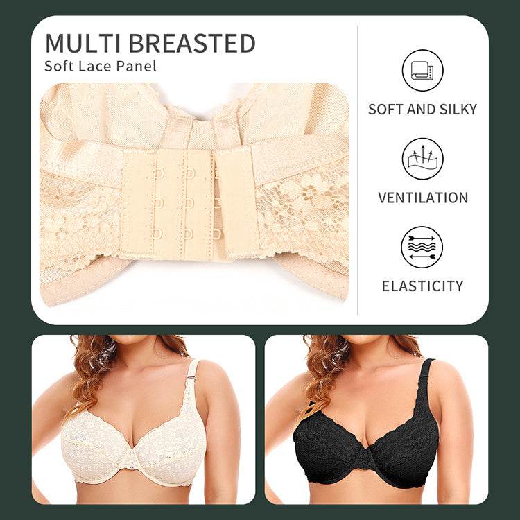 Women's Underwired Lace Jacquard Ultrabook Underwear Plus Size Bra - MYLUXURY LANE ENTERPRISE