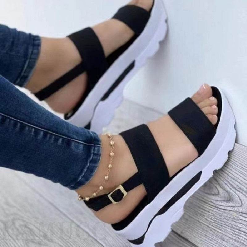Women's Shoes Casual Buckle Platform Sandals Summer Fashion - MYLUXURY LANE ENTERPRISE