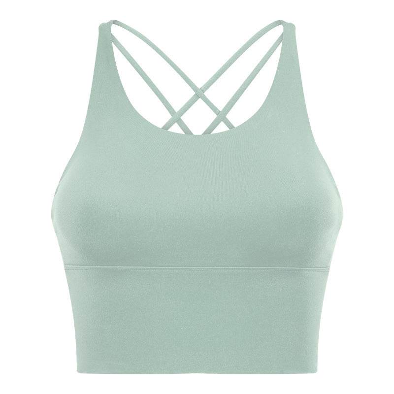 High Strength Push Up Yoga Bra Spaghetti Strap Cross Beauty Back Workout Exercise Underwear - MYLUXURY LANE ENTERPRISE