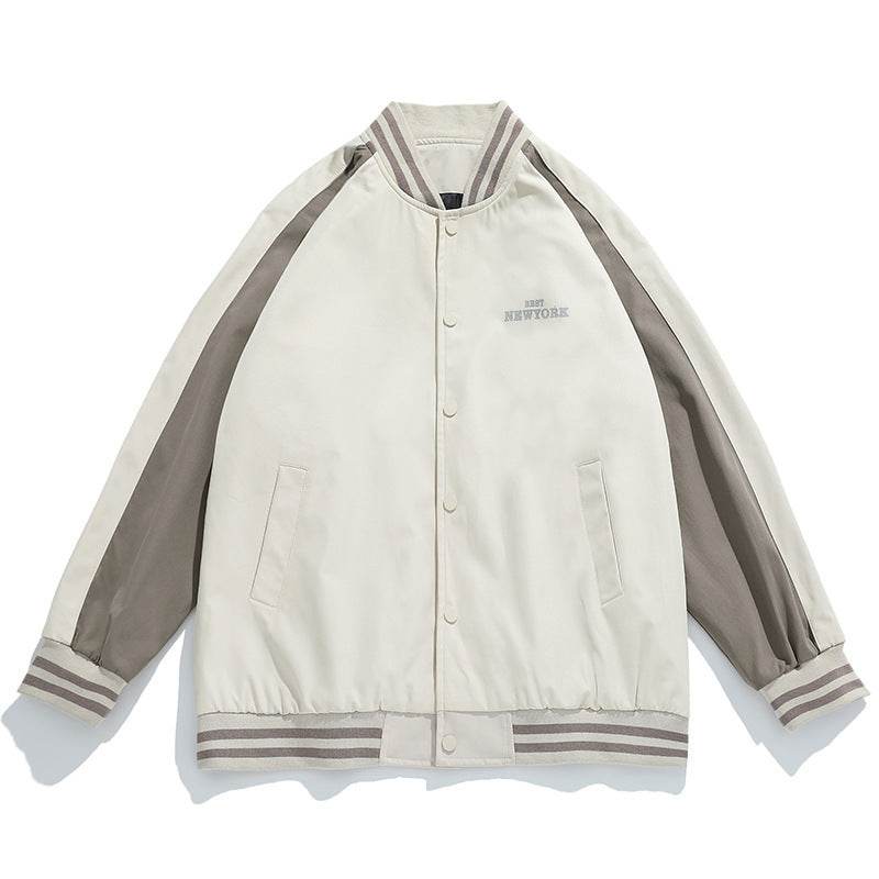 Contrast Color Design Baseball Jacket Trend - MYLUXURY LANE ENTERPRISE