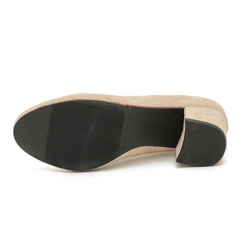 Women's Matte Leather Vintage Mary Jane Shoes Thick Heel Round Head Ballet Cross-border - MYLUXURY LANE ENTERPRISE