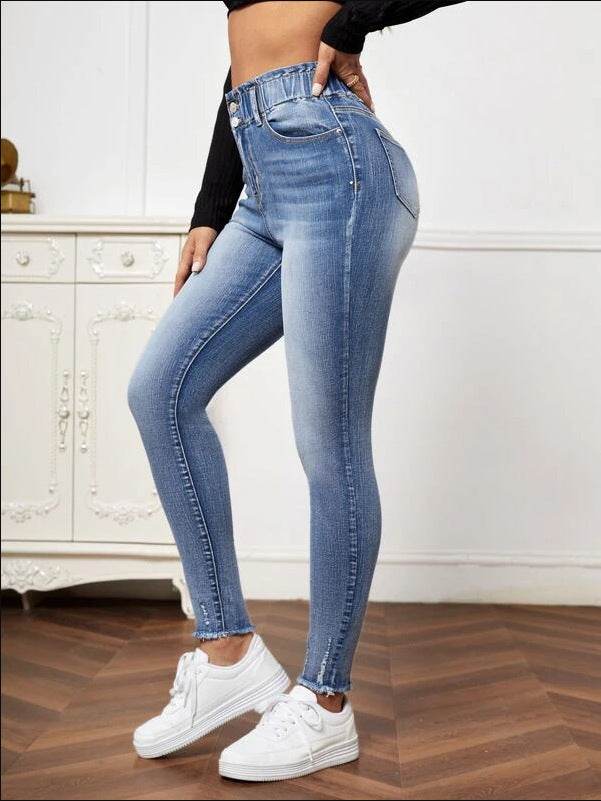Women's New Fashion Jeans High Elastic Tight Jeans - MYLUXURY LANE ENTERPRISE