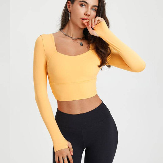 Long Sleeve Women's Quick-drying Slim Fit Running Training Sports Workout Clothes Top - MYLUXURY LANE ENTERPRISE