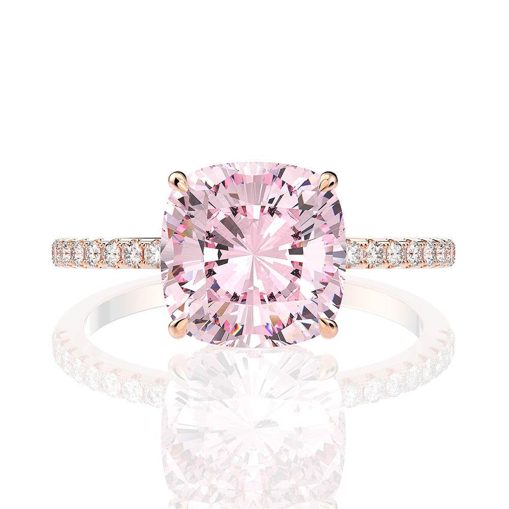 High Carbon Diamond Fat Square Ring Diamond Simulation Diamond Ring Wedding - MYLUXURY LANE ENTERPRISE