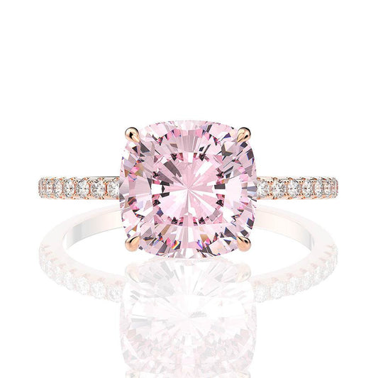 High Carbon Diamond Fat Square Ring Diamond Simulation Diamond Ring Wedding - MYLUXURY LANE ENTERPRISE