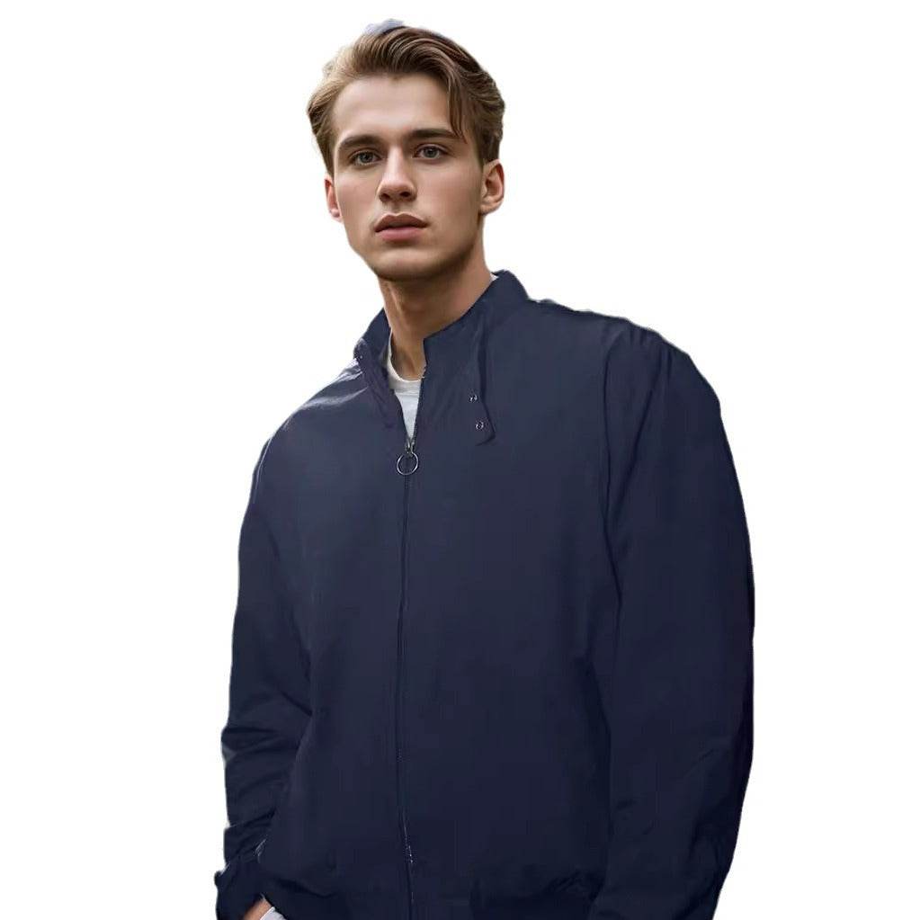 Solid Color Zip Ribbed Jacket Coat - MYLUXURY LANE ENTERPRISE