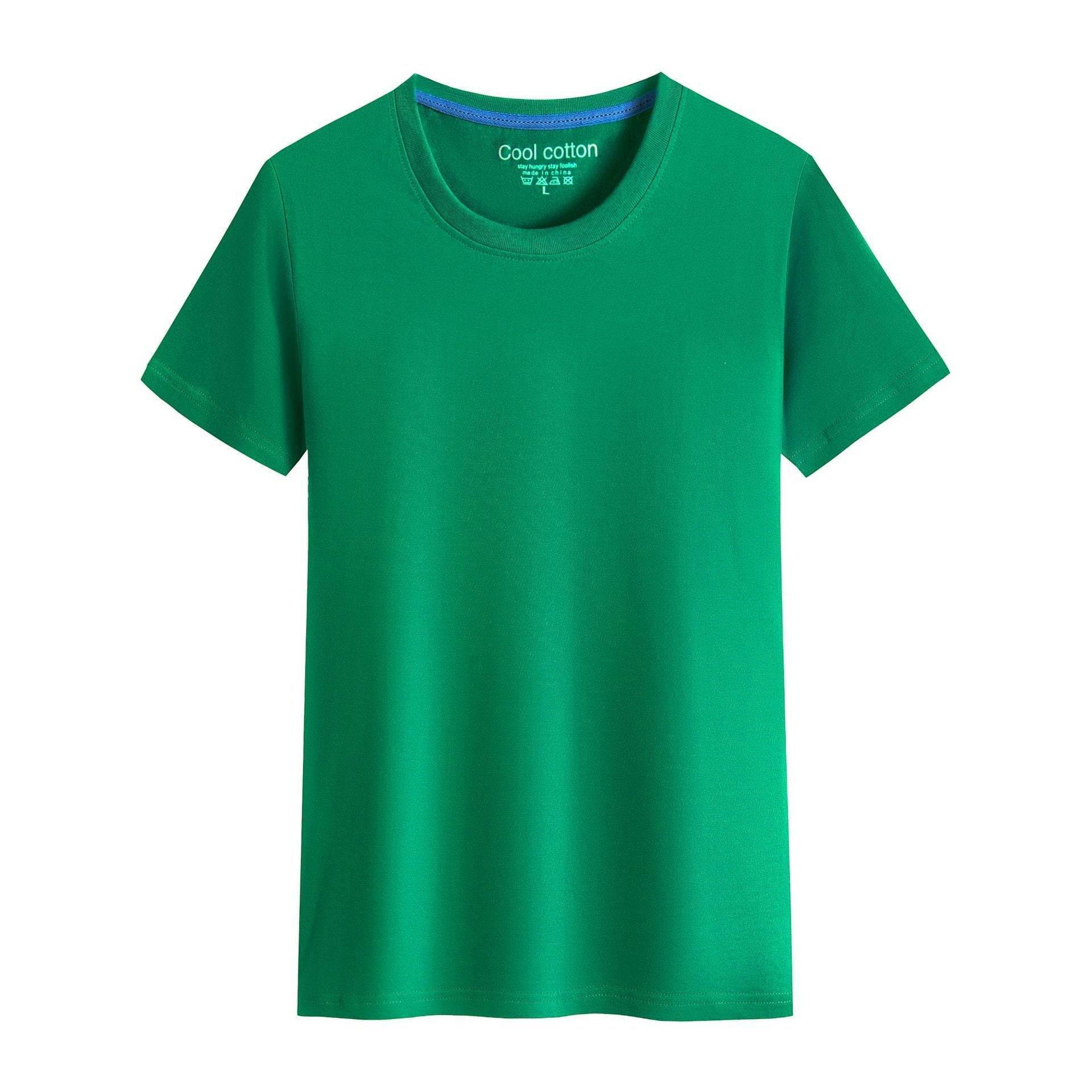 Cotton Blank With No Printed Patterns Round Neck Short T-shirt - MYLUXURY LANE ENTERPRISE