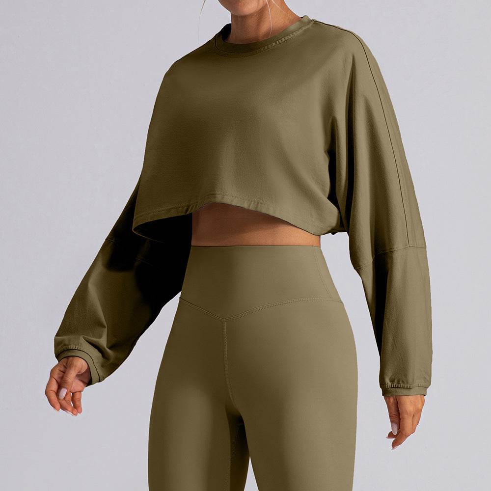 Women's Short Sports Round Neck Sweater T-shirt - MYLUXURY LANE ENTERPRISE