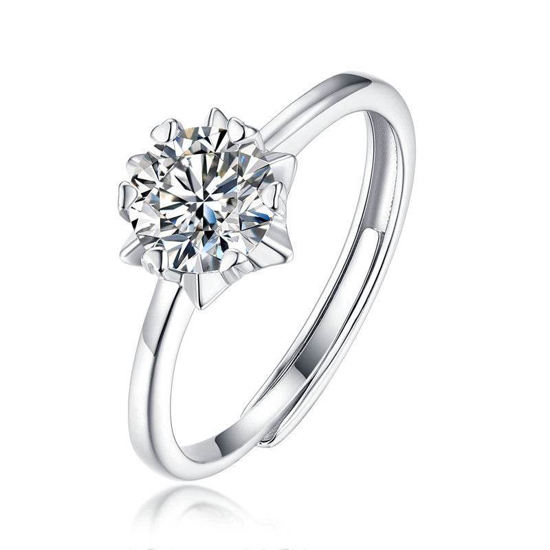 Half Of The Country Simulation Small Diamond Wedding Ring - MYLUXURY LANE ENTERPRISE