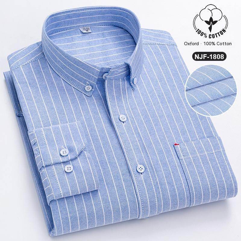Casual Oxford Men's Full Cotton Shirt - MYLUXURY LANE ENTERPRISE