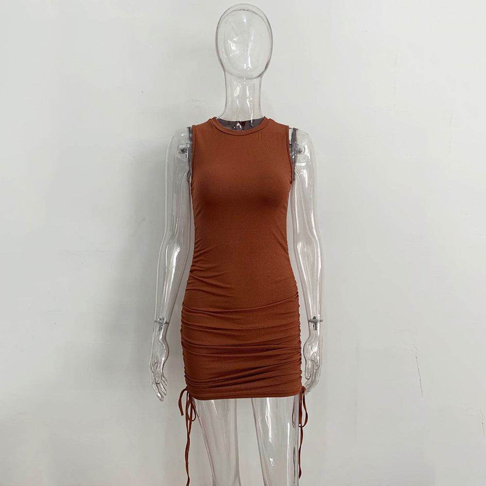 Fashionable And Simple Slim Bag Hip Vest Dress - MYLUXURY LANE ENTERPRISE