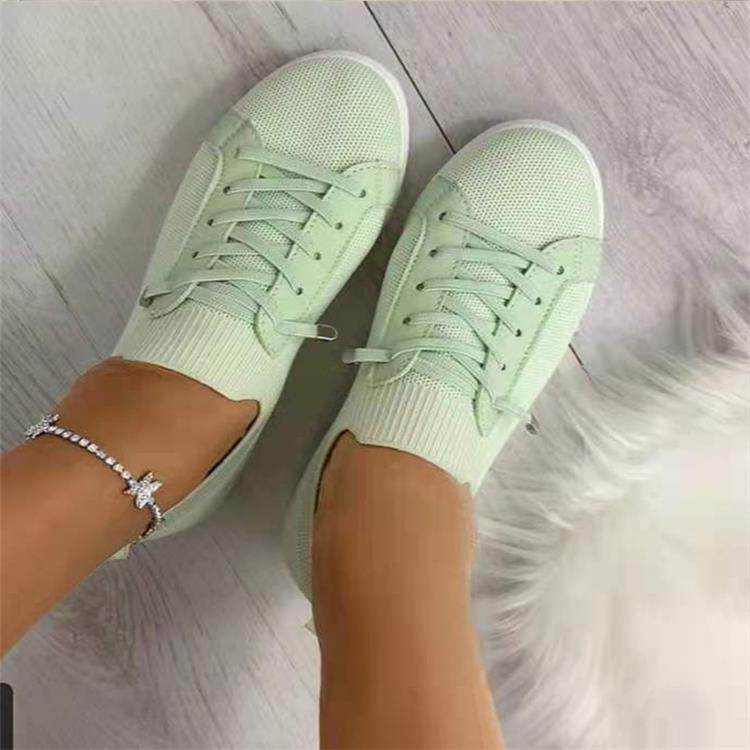 Flat Lace-Up Fly Woven Mesh Breathable Shoes - MYLUXURY LANE ENTERPRISE