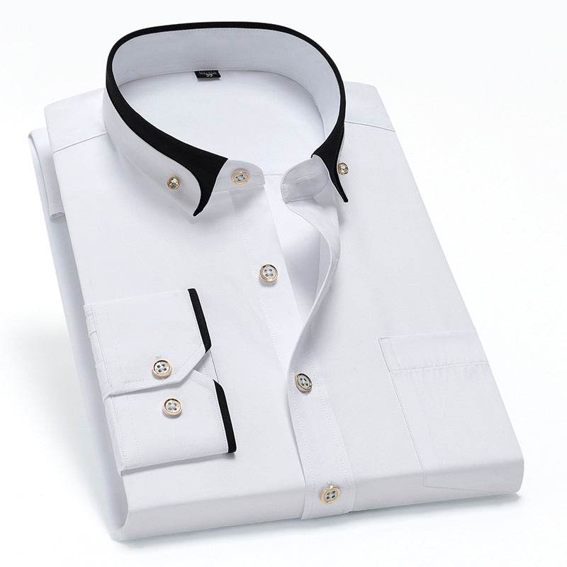 Men's Stretch Long Sleeve Shirt Casual And Comfortable Non-ironing - MYLUXURY LANE ENTERPRISE