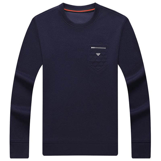 Men's New Fashion Slim Pullover Round Neck Long Sleeve T-shirt - MYLUXURY LANE ENTERPRISE